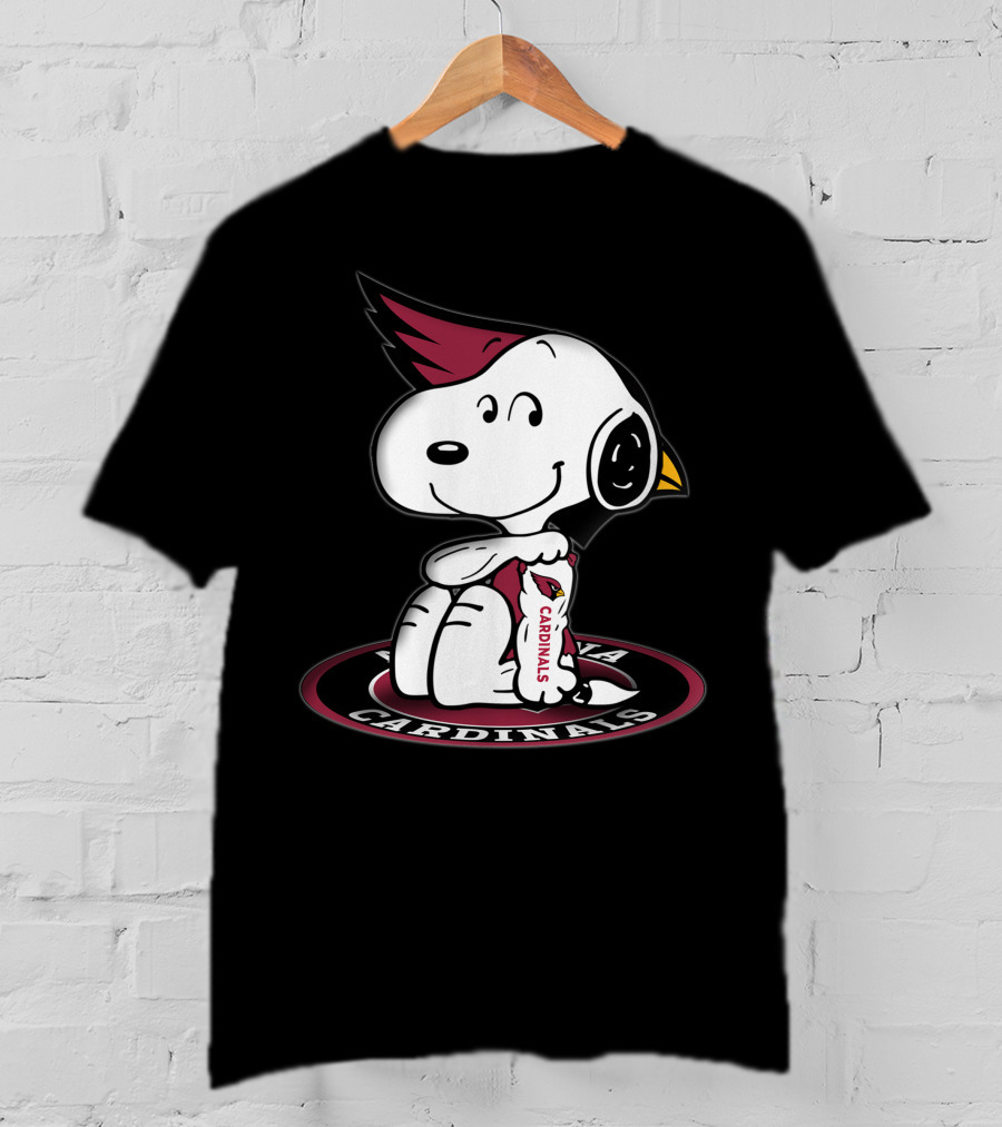 Arizona Cardinals Snoopy Peanuts Nfl Logo Mashup T-Shirt