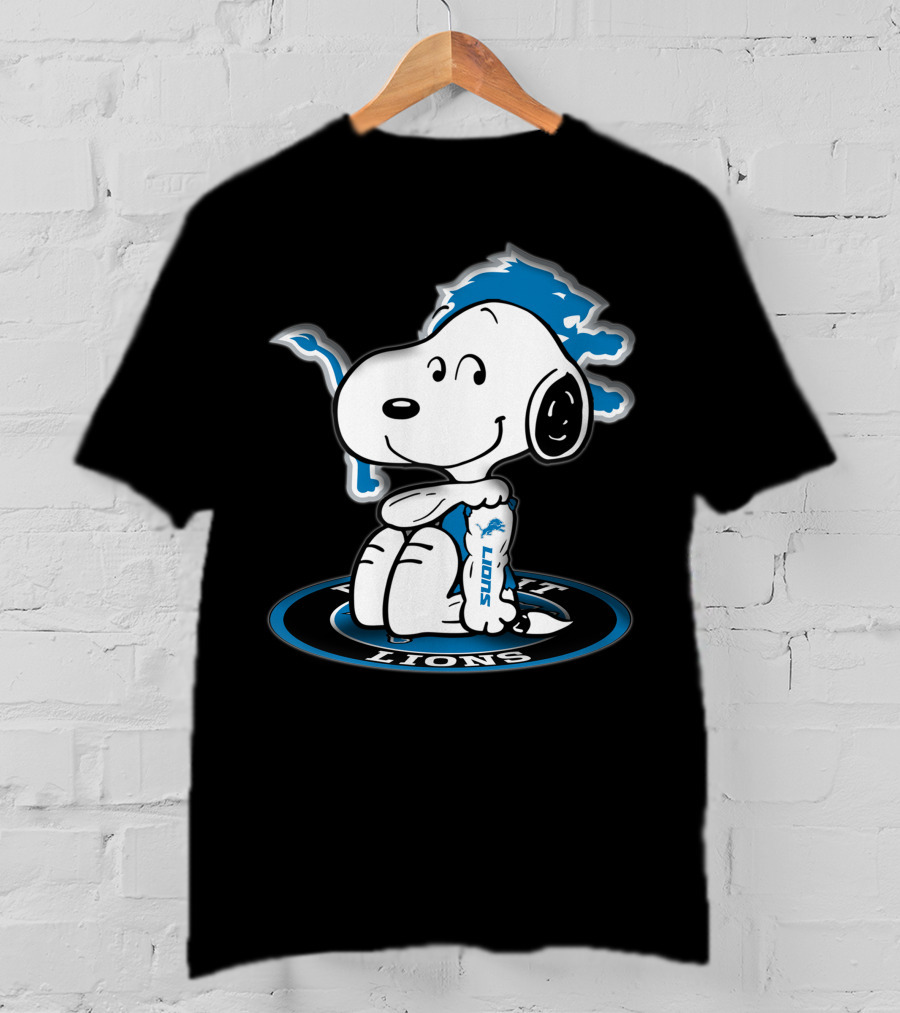 Snoopy Detroit Lions Football Peanuts Nfl Team T-Shirt