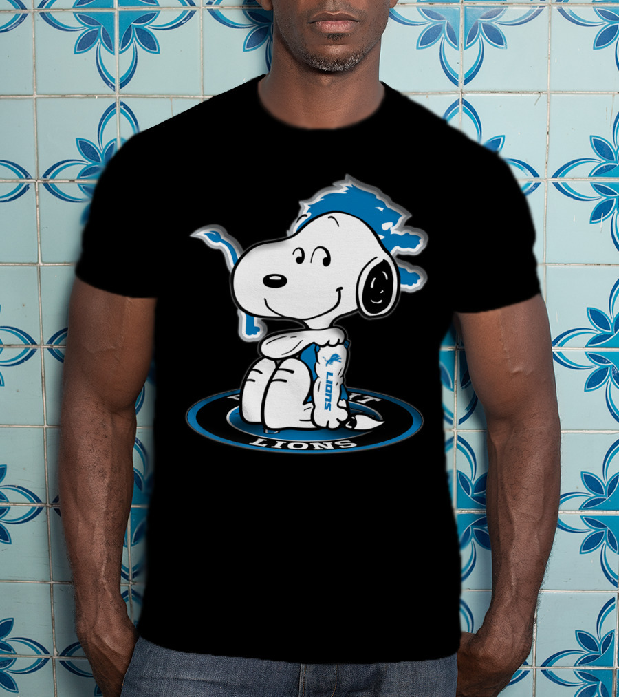 Snoopy Detroit Lions Football Peanuts Nfl Team T-Shirt