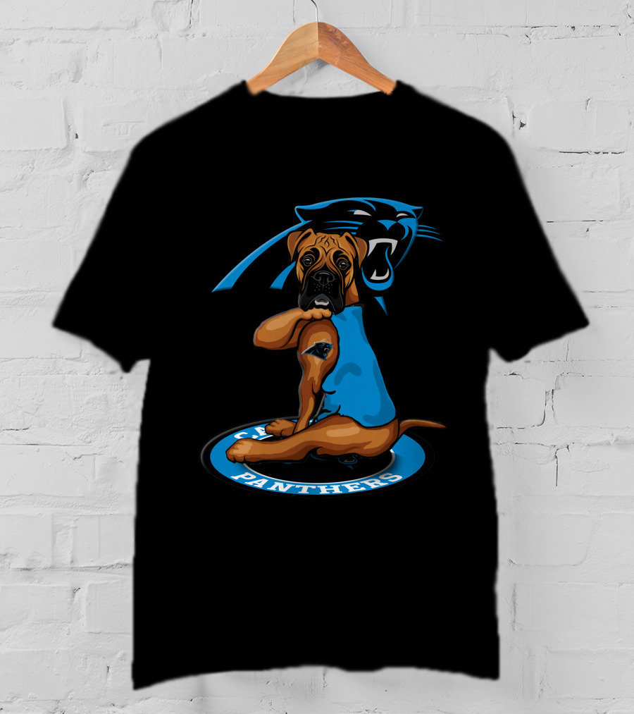 Carolina Panthers Dog Logo Style T-Shirt