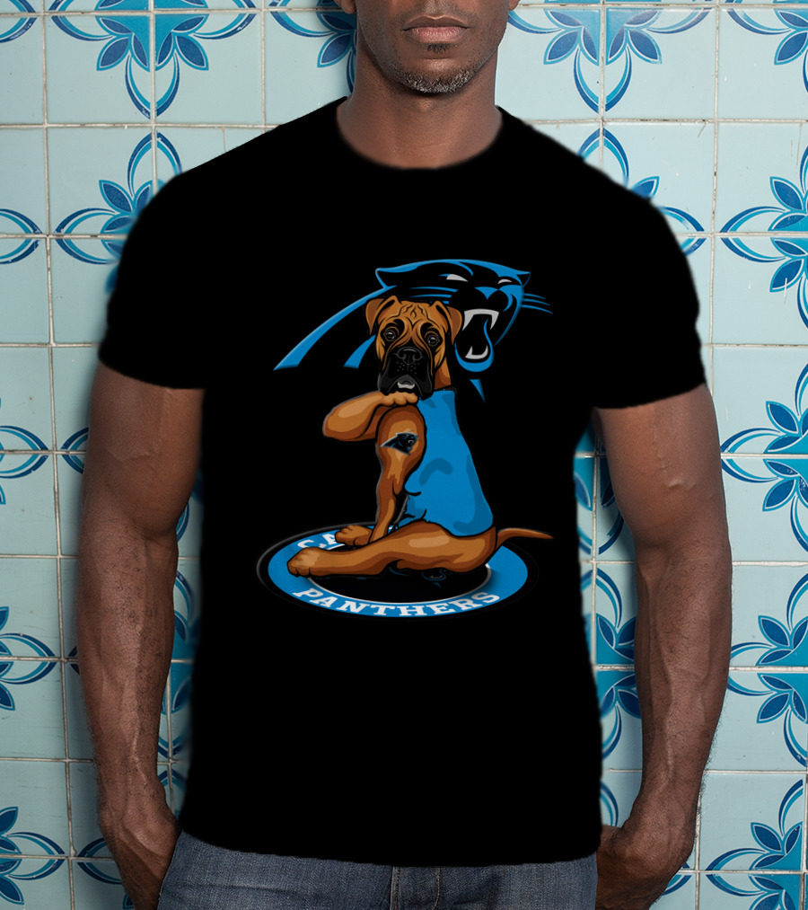 Carolina Panthers Dog Logo Style T-Shirt