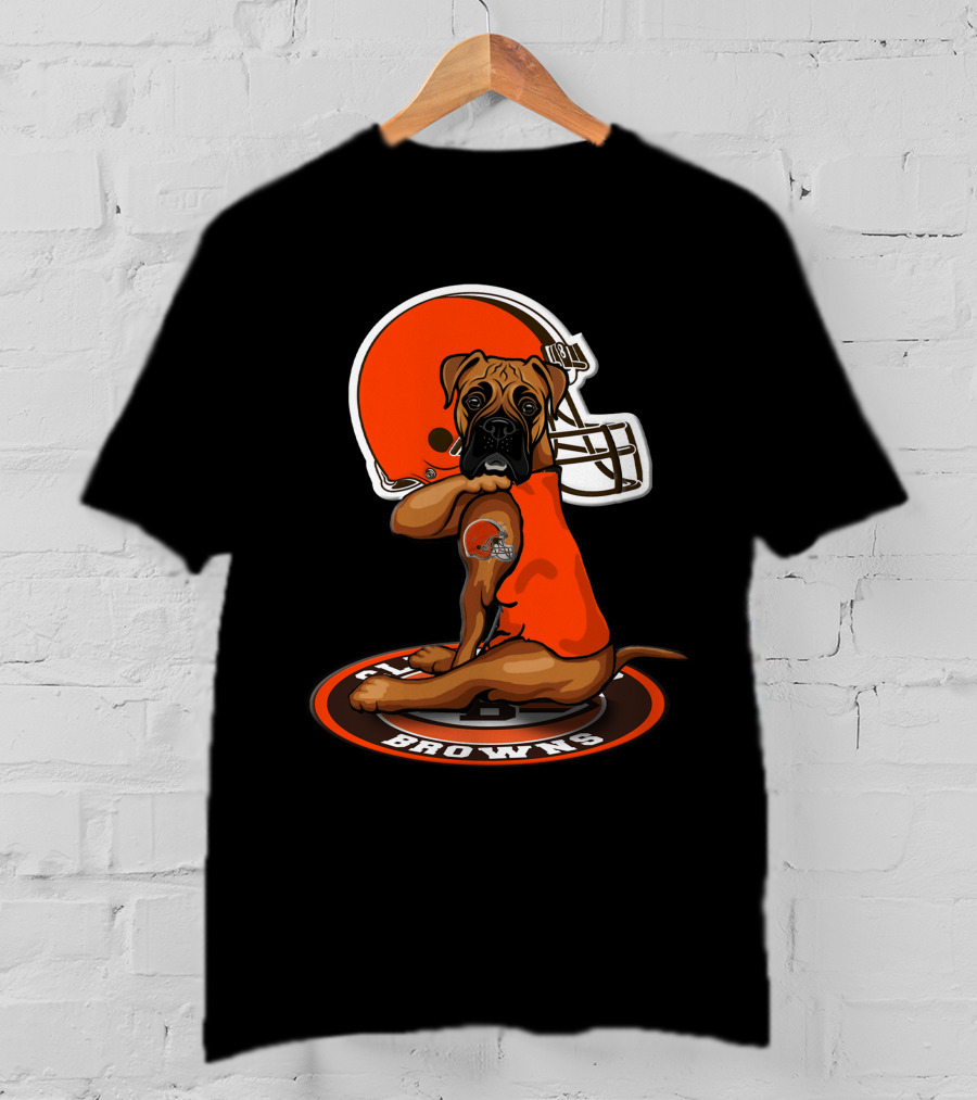 Cleveland Browns Dog Mascot With Helmet T-Shirt