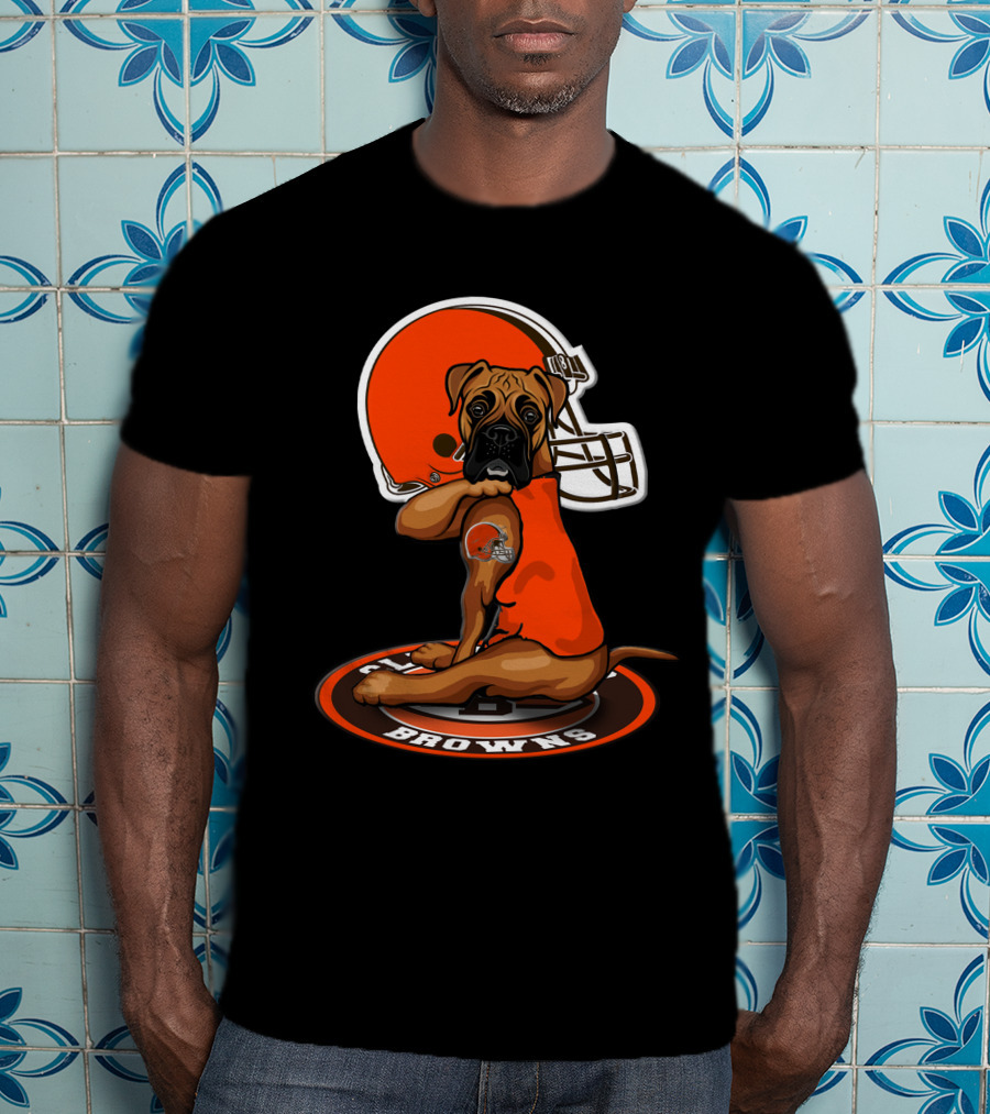 Cleveland Browns Dog Mascot With Helmet T-Shirt