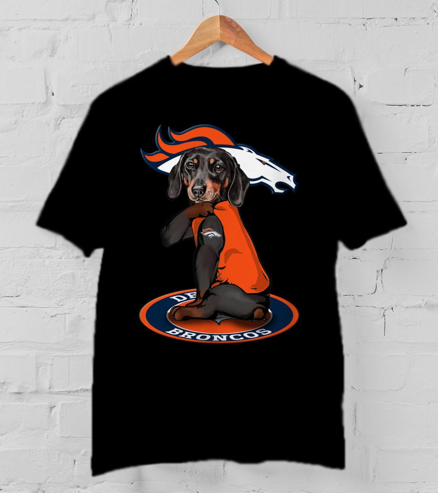 Denver Broncos Dog Wearing Team T-Shirt