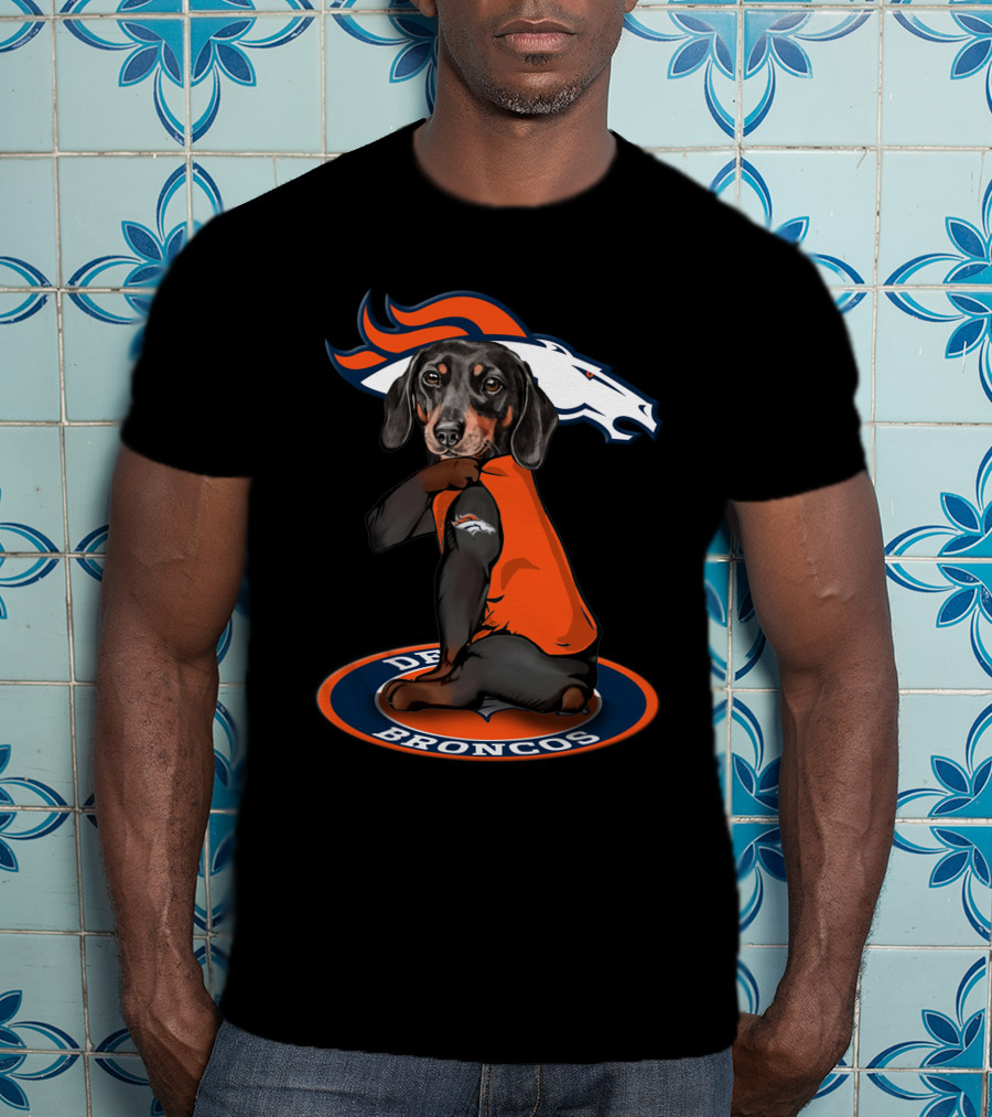Denver Broncos Dog Wearing Team T-Shirt
