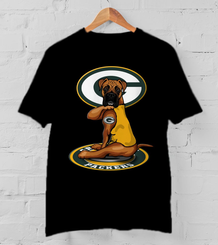 Green Bay Packers Boxer Dog T-Shirt