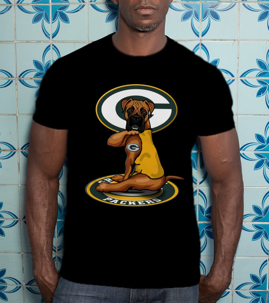 Green Bay Packers Boxer Dog T-Shirt