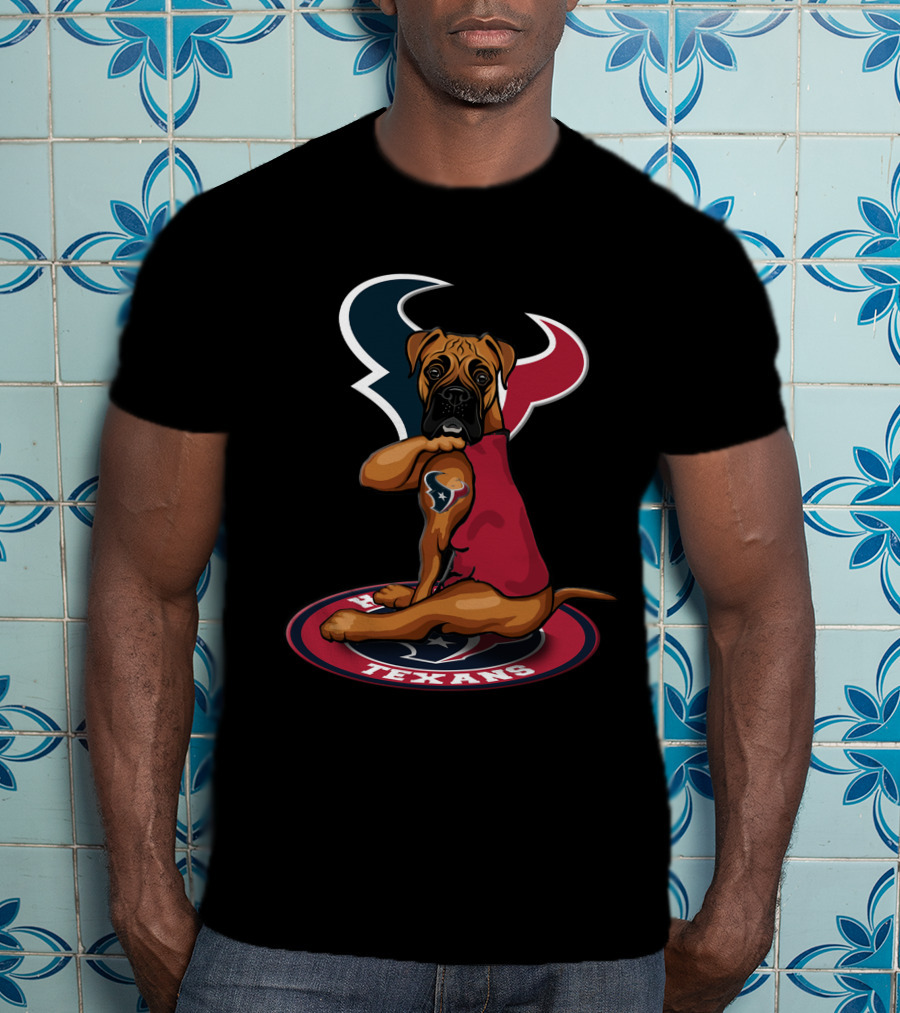 Houston Texans Boxer Dog T-Shirt