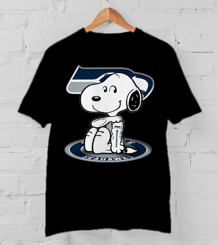 Snoopy Hugging Seattle Seahawks T-Shirt