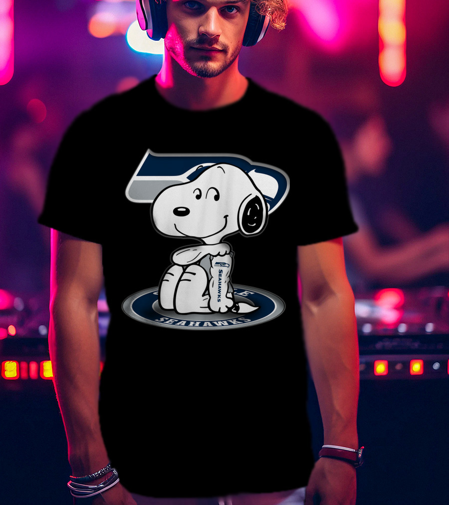 Snoopy Hugging Seattle Seahawks T-Shirt
