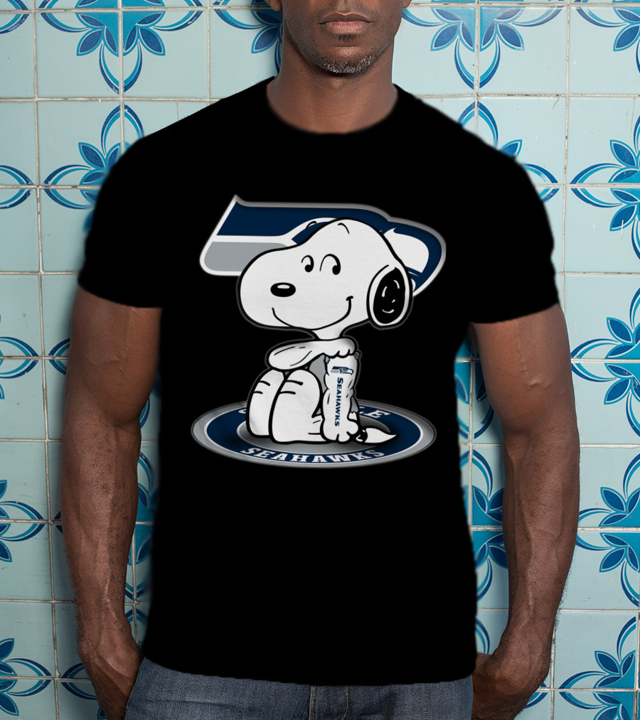 Snoopy Hugging Seattle Seahawks T-Shirt