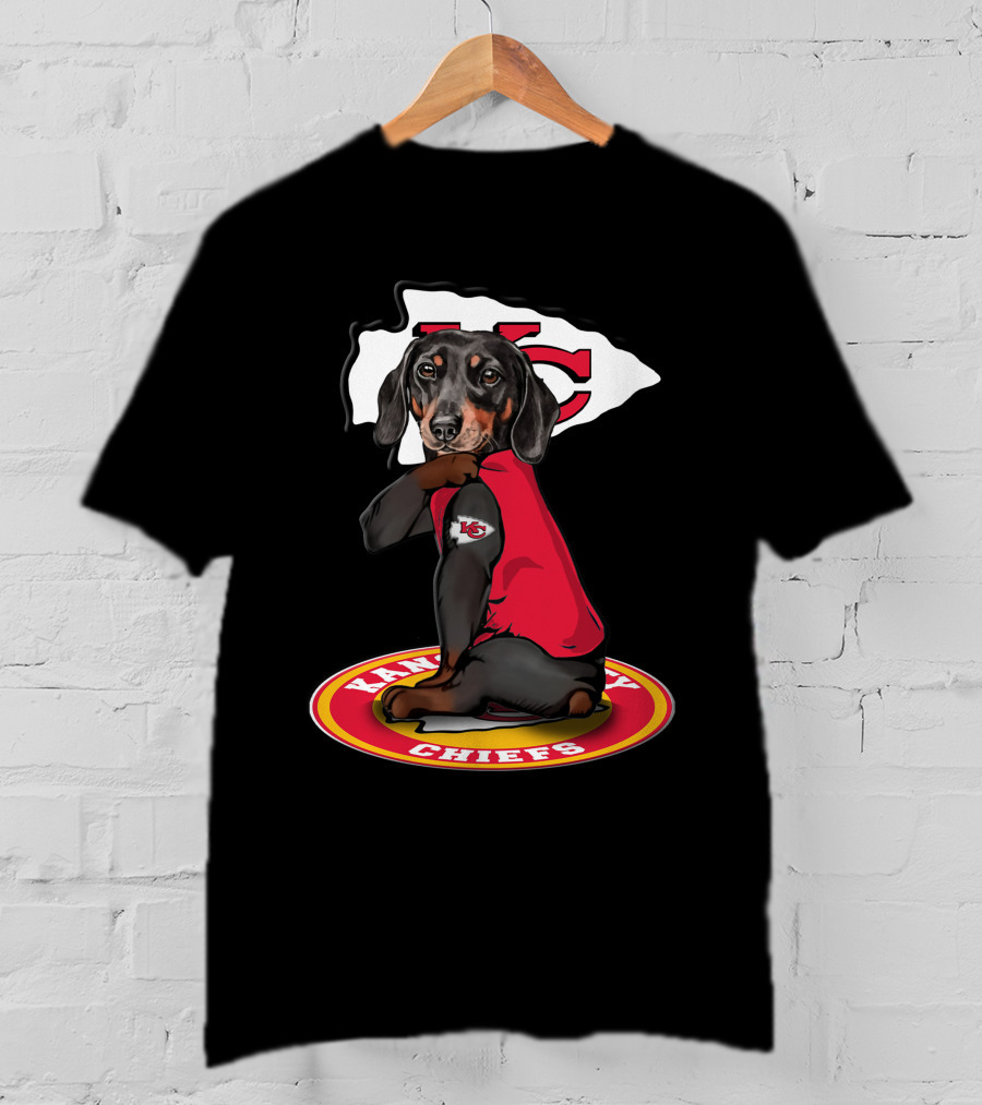 Kansas City Chiefs Dachshund Nfl Fan Gear T-Shirt