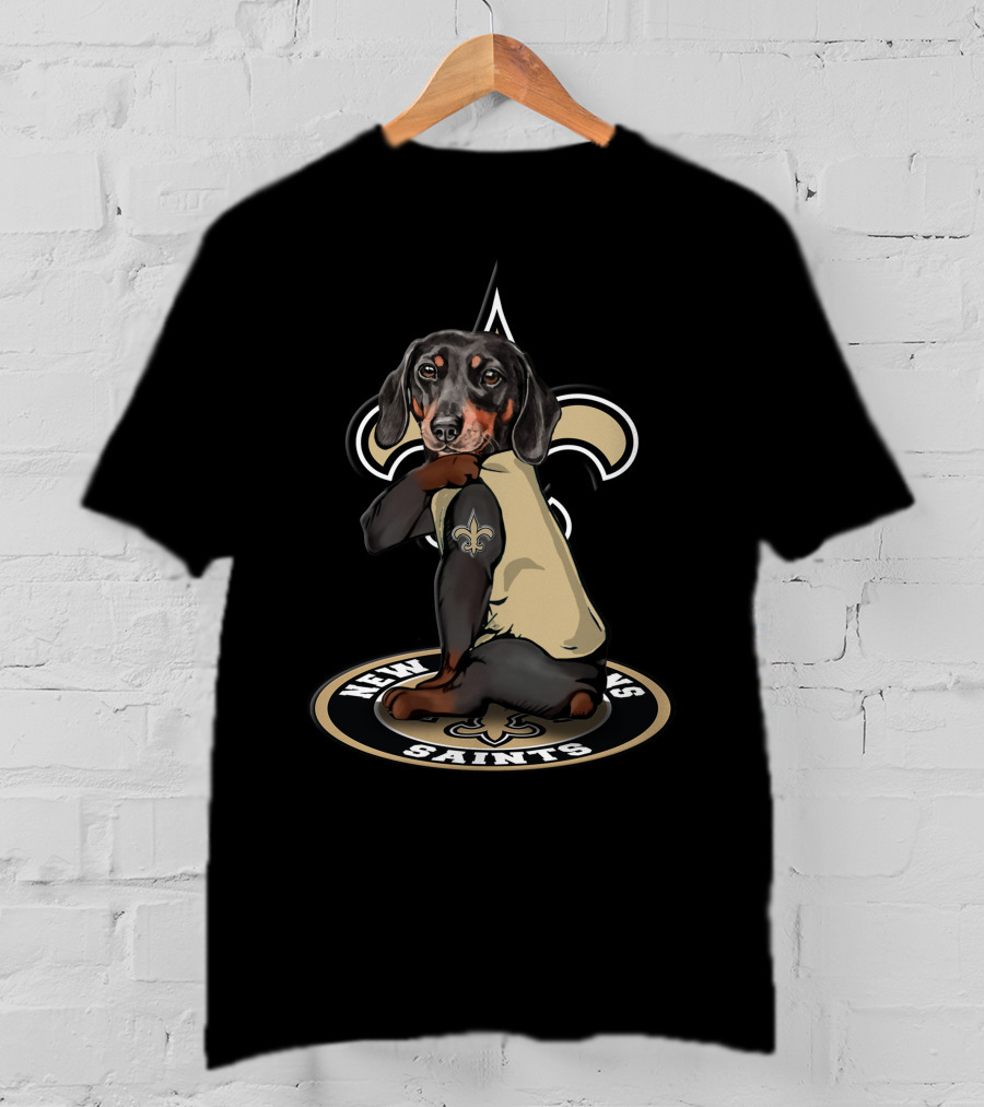 New Orleans Saints Dog With Fleur-De-Lis T-Shirt