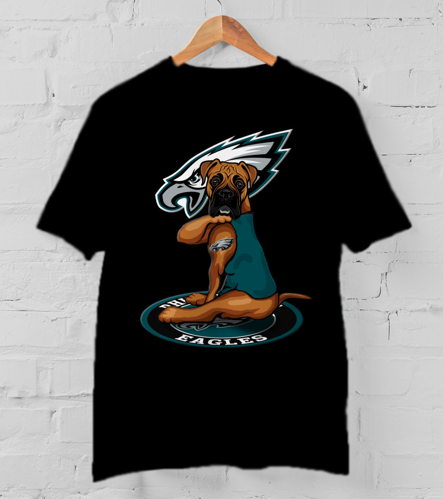 Philadelphia Eagles Boxer Dog Football T-Shirt