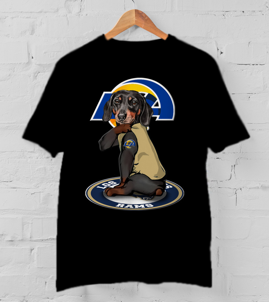 Los Angeles Rams Dachshund Dog T-Shirt
