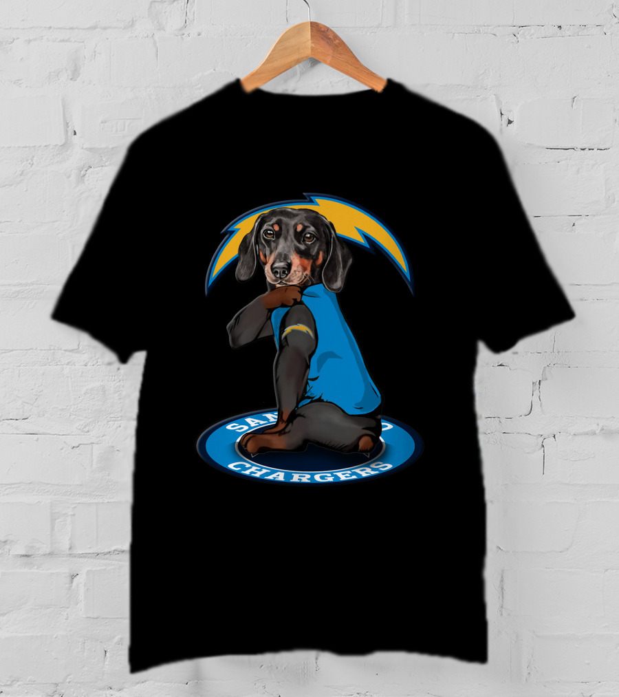 San Diego Chargers Dachshund Dog T-Shirt