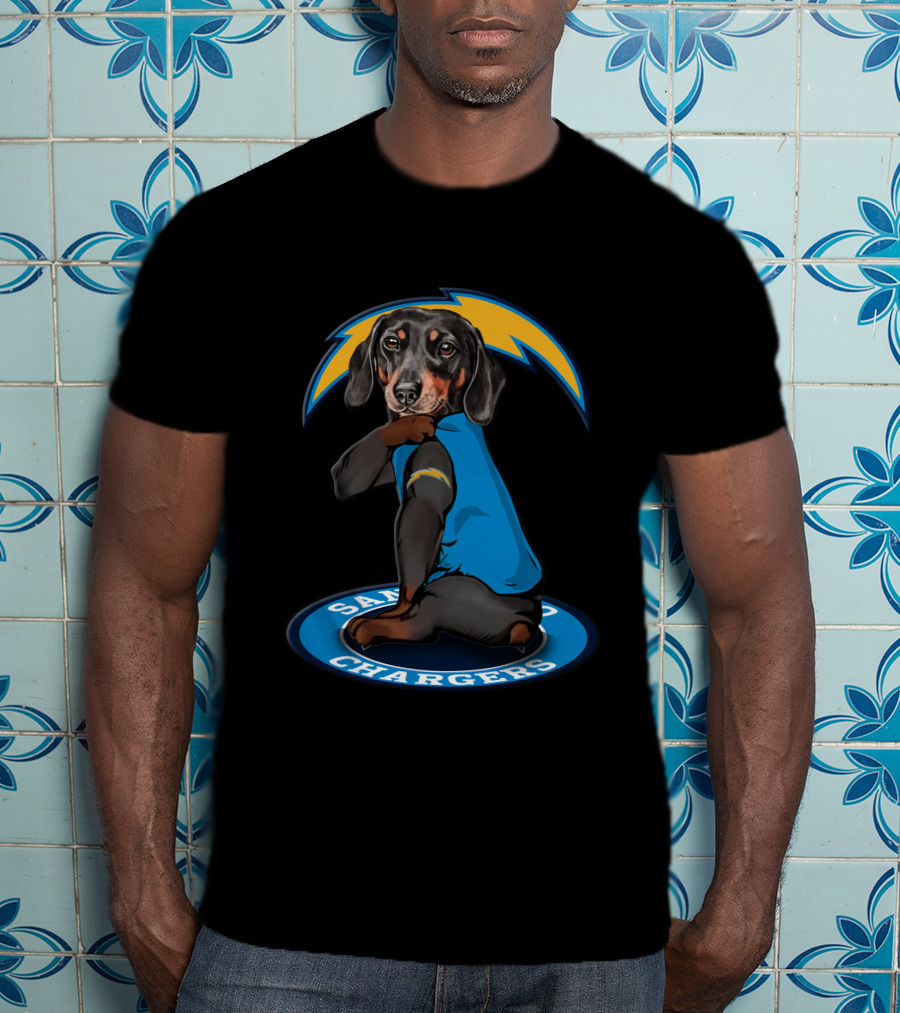 San Diego Chargers Dachshund Dog T-Shirt