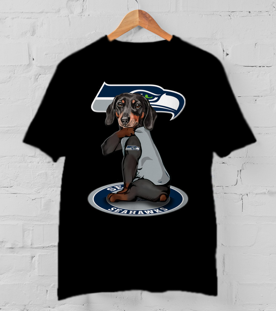 Seattle Seahawks Dachshund Dog T-Shirt