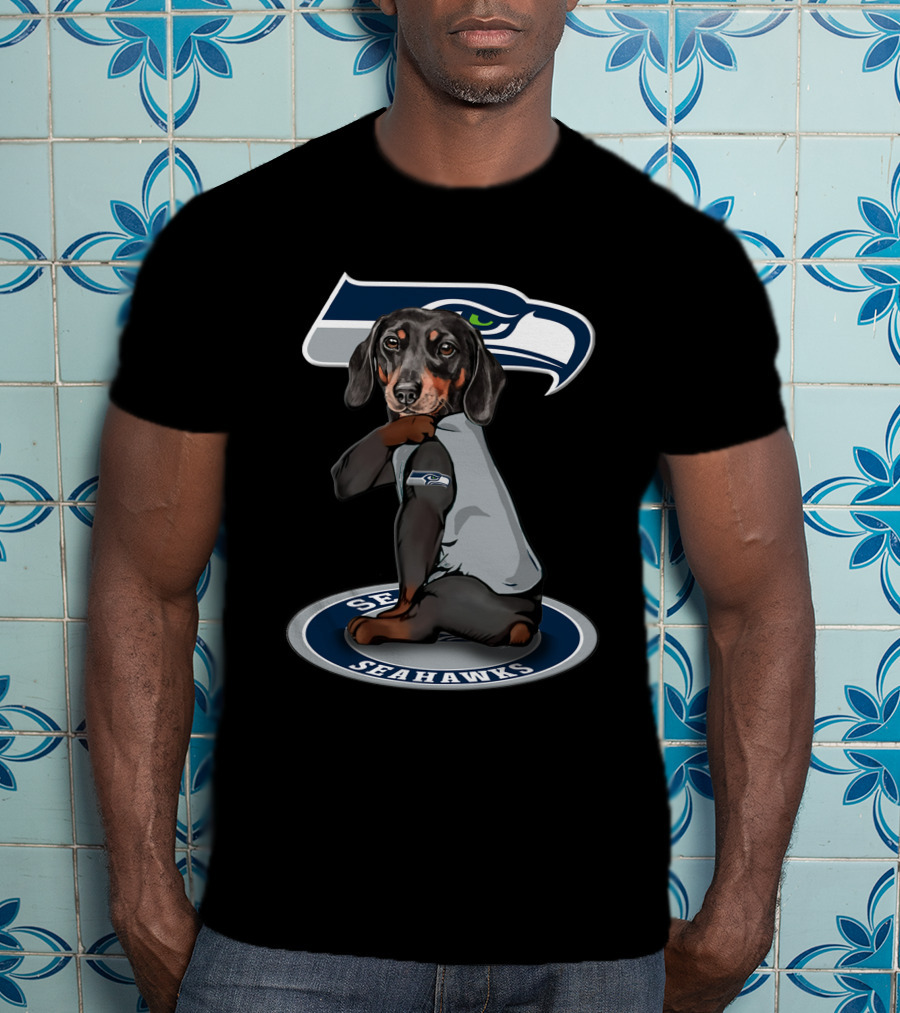 Seattle Seahawks Dachshund Dog T-Shirt