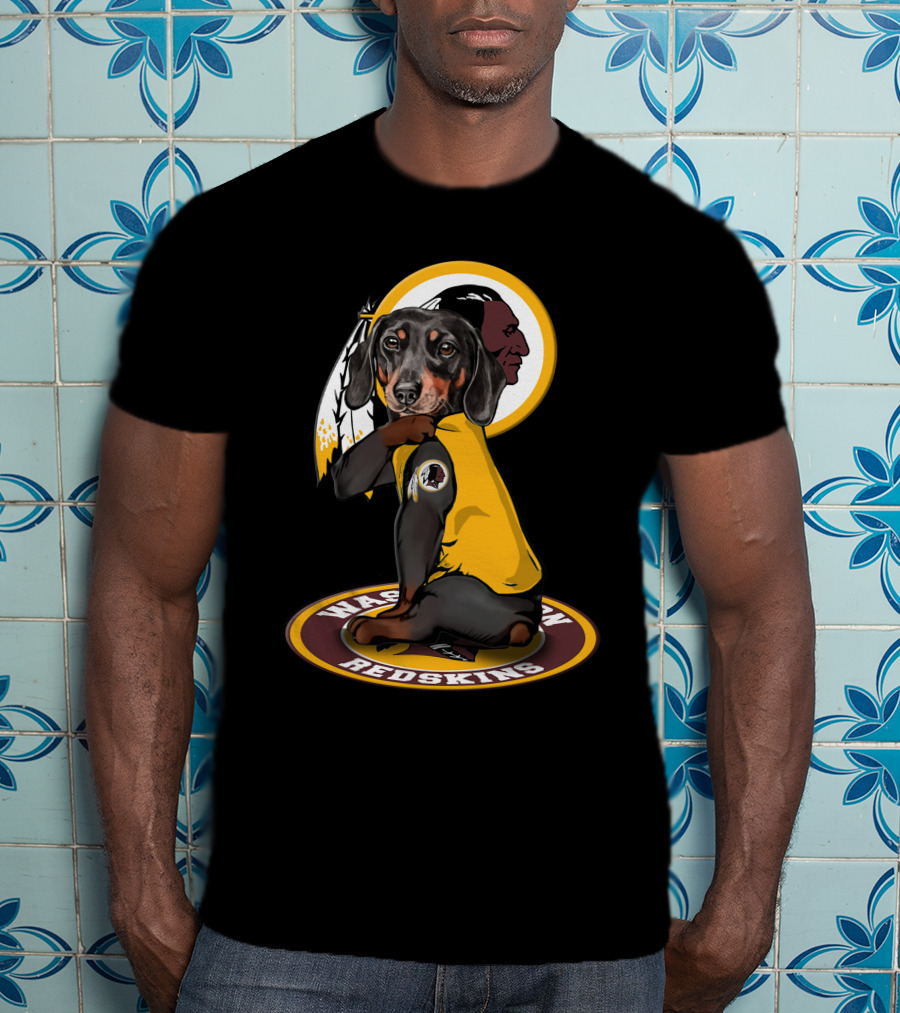 Washington Redskins Dachshund T-Shirt
