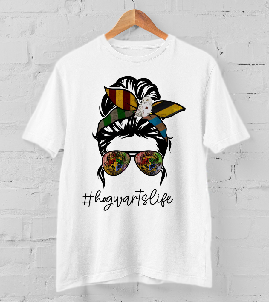 Hogwarts Life Wizarding World Style With House Colors And Owl T-Shirt