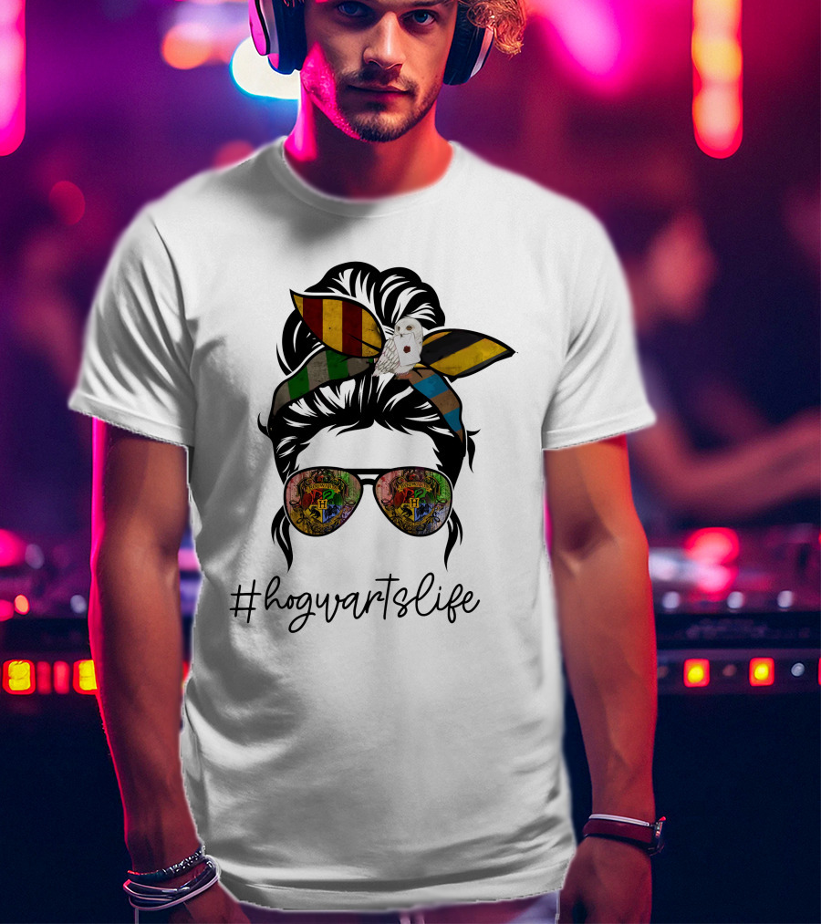 Hogwarts Life Wizarding World Style With House Colors And Owl T-Shirt
