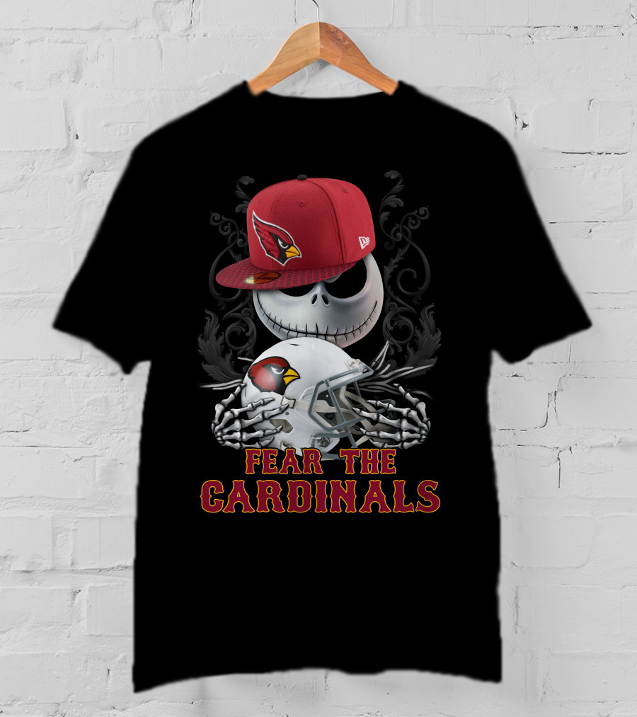 Arizona Cardinals Fear The Cardinals Skeleton Art T-Shirt
