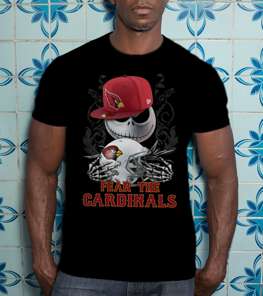 Arizona Cardinals Fear The Cardinals Skeleton Art T-Shirt