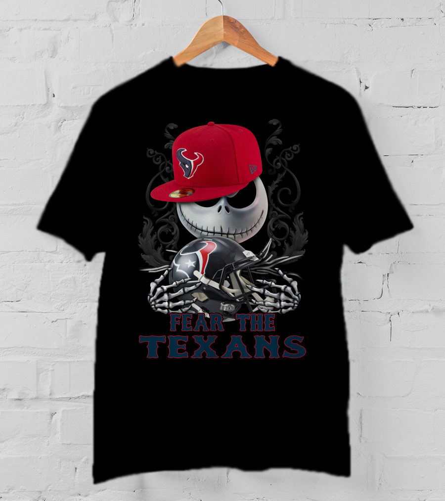 Fear The Texans Ds001-13 Houston Texans Skull Helmet T-Shirt