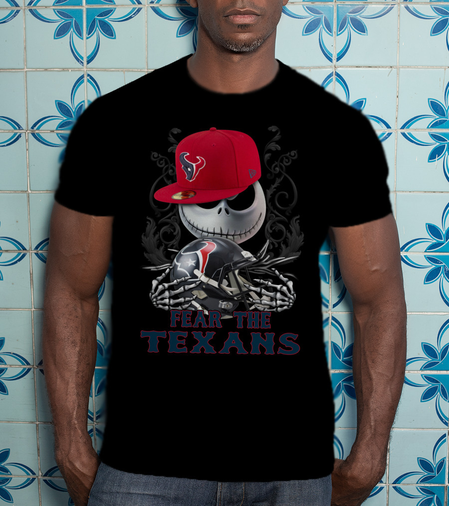 Fear The Texans Ds001-13 Houston Texans Skull Helmet T-Shirt