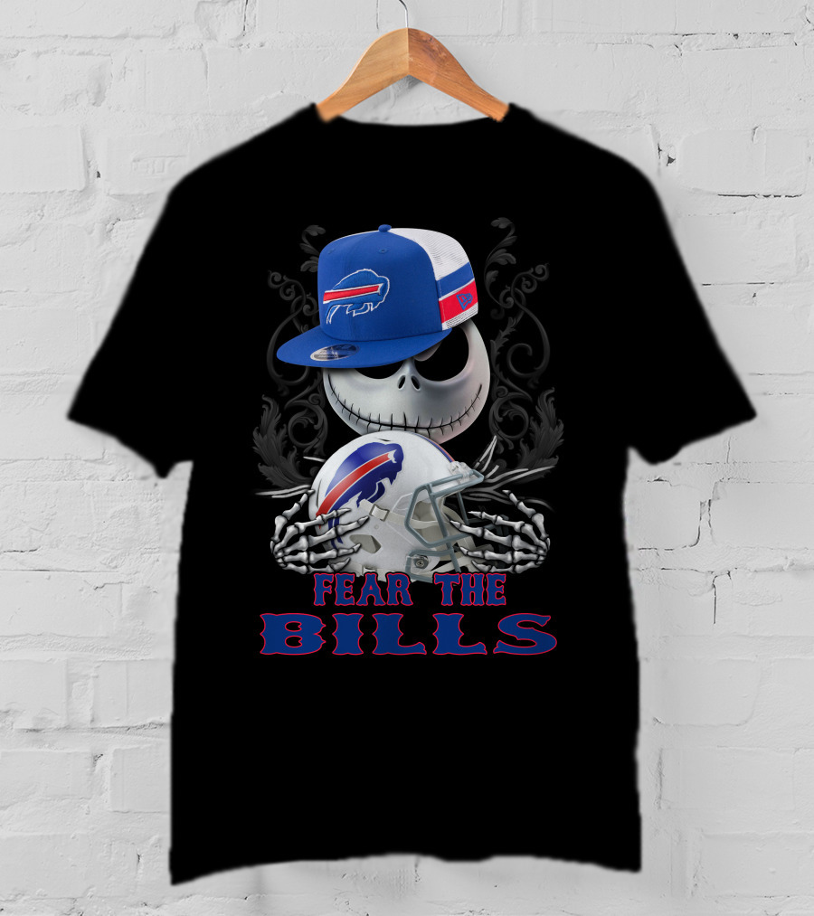 Fear The Bills Buffalo Bills Skull And Helmet T-Shirt