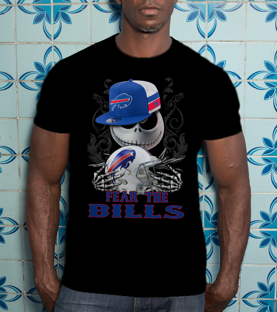 Fear The Bills Buffalo Bills Skull And Helmet T-Shirt
