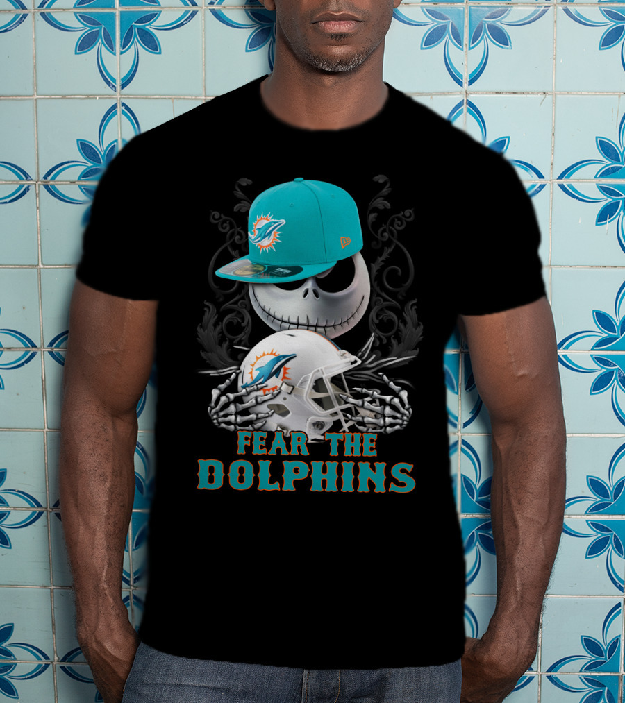 Miami Dolphins Fear The Dolphins Skeleton Helmet Snapback T-Shirt