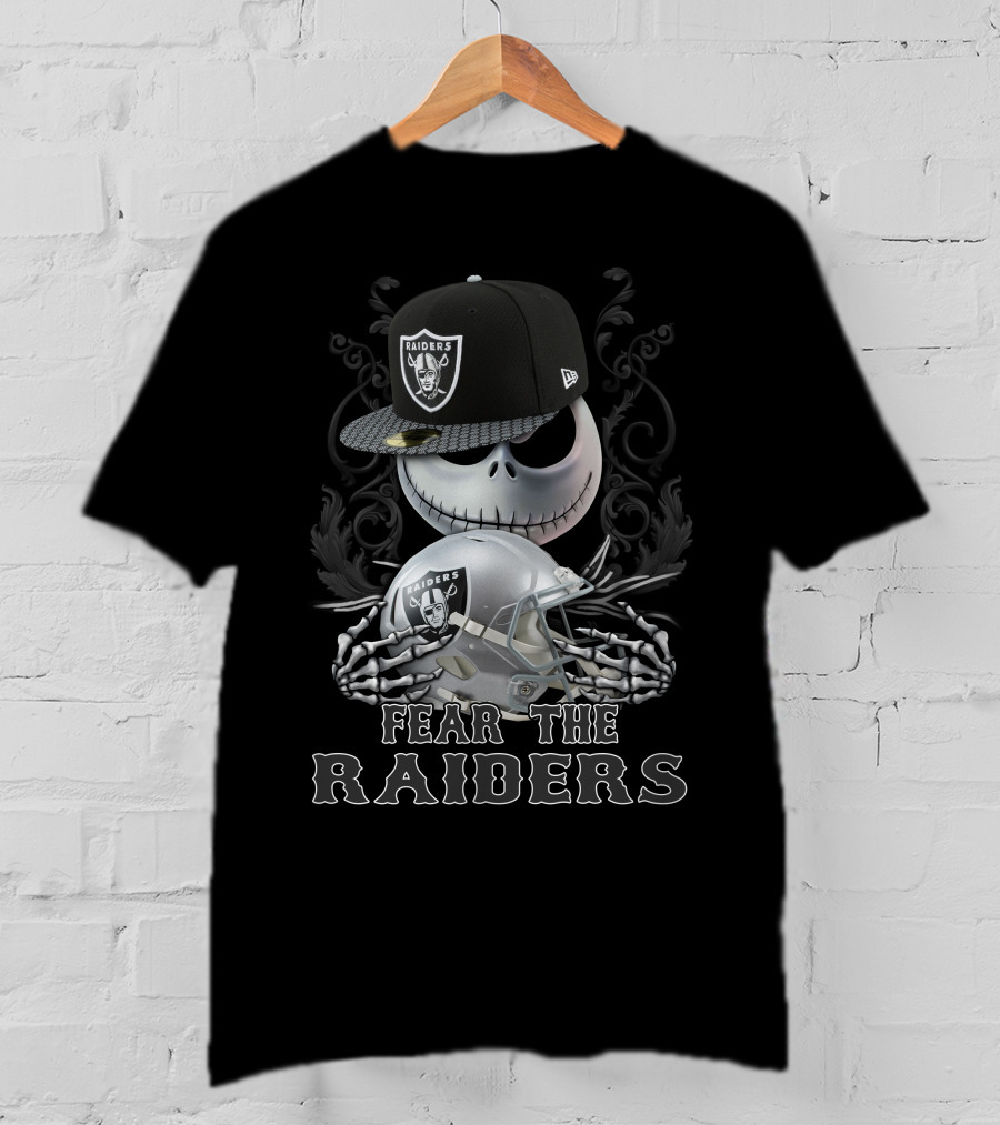 Raider Skull Fear The Raiders Las Vegas Raiders Helmet And Cap T-Shirt