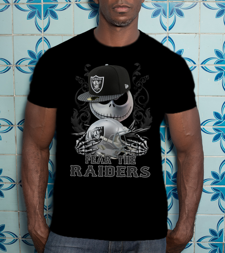 Raider Skull Fear The Raiders Las Vegas Raiders Helmet And Cap T-Shirt