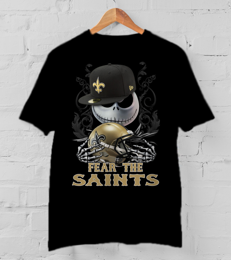 Fear The Saints New Orleans Saints Football Skeleton T-Shirt