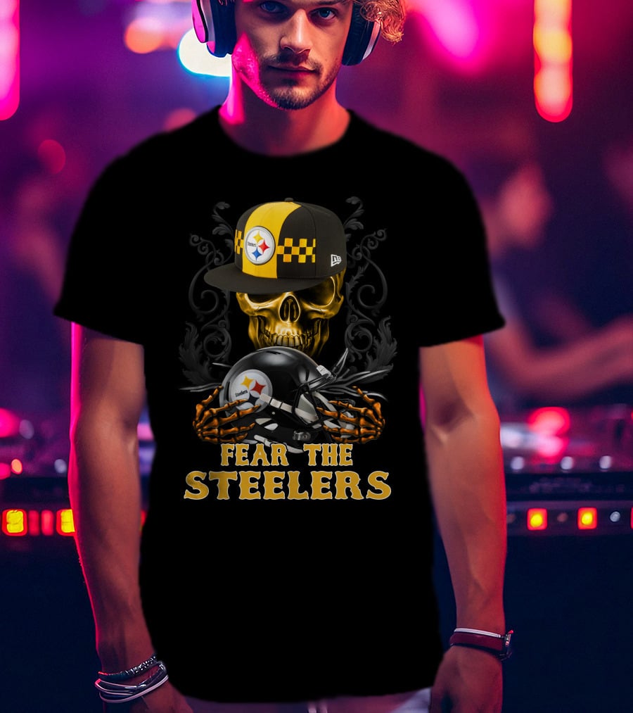 Fear The Pittsburgh Steelers Skull And Helmets T-Shirt