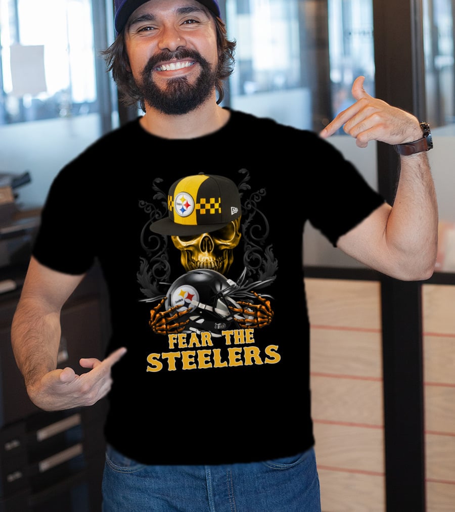 Fear The Pittsburgh Steelers Skull And Helmets T-Shirt