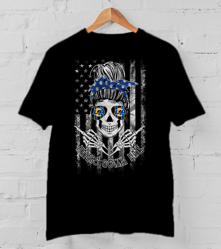 Haters Gonna Hate Los Angeles Rams Skull Bandana T-Shirt