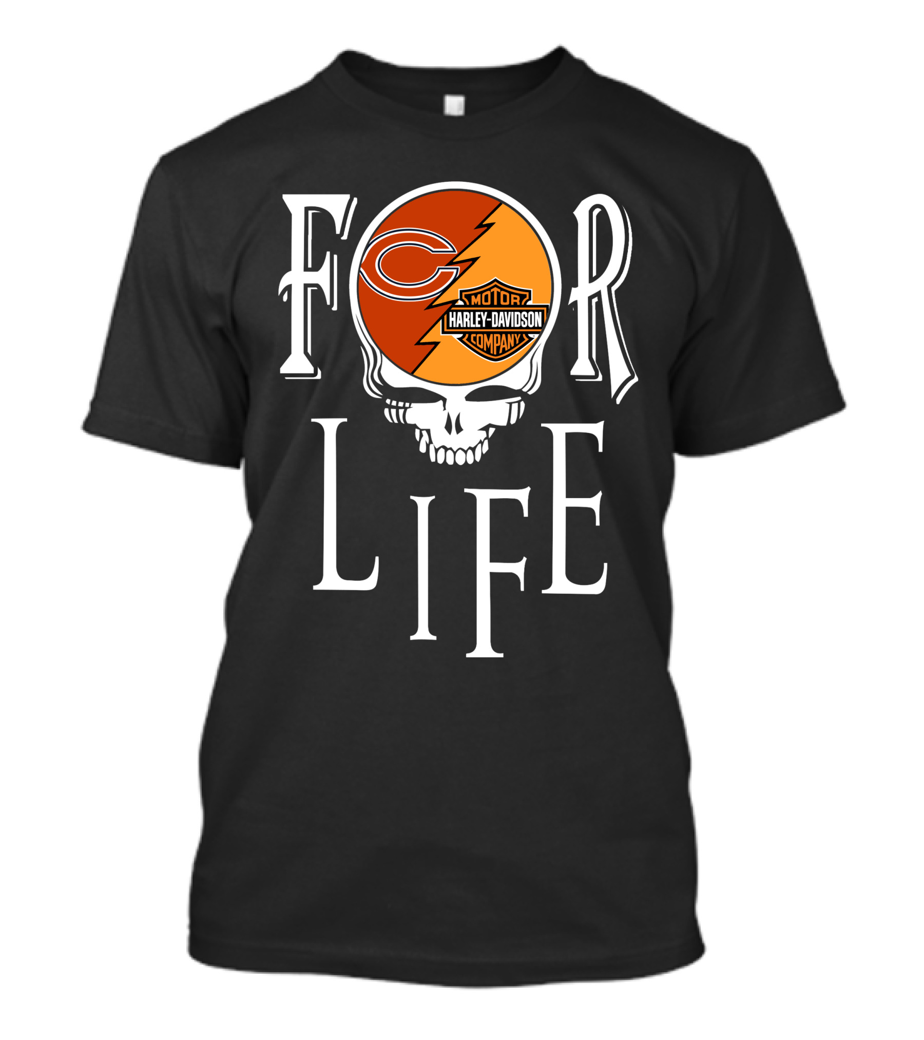 Chicago Bears Harley Davidson Nfl For Life T-Shirt