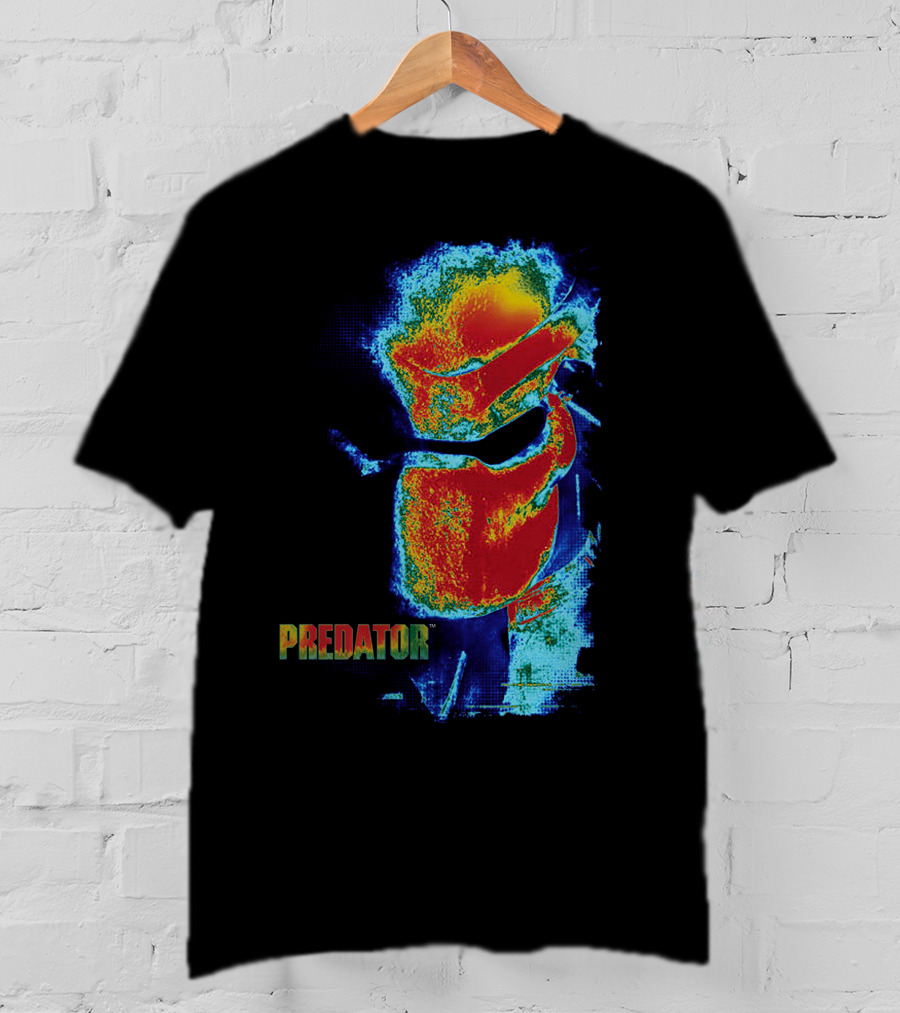 Predator Movie Thermal Vision Mask Pattern Warm-Tone Image T-Shirt