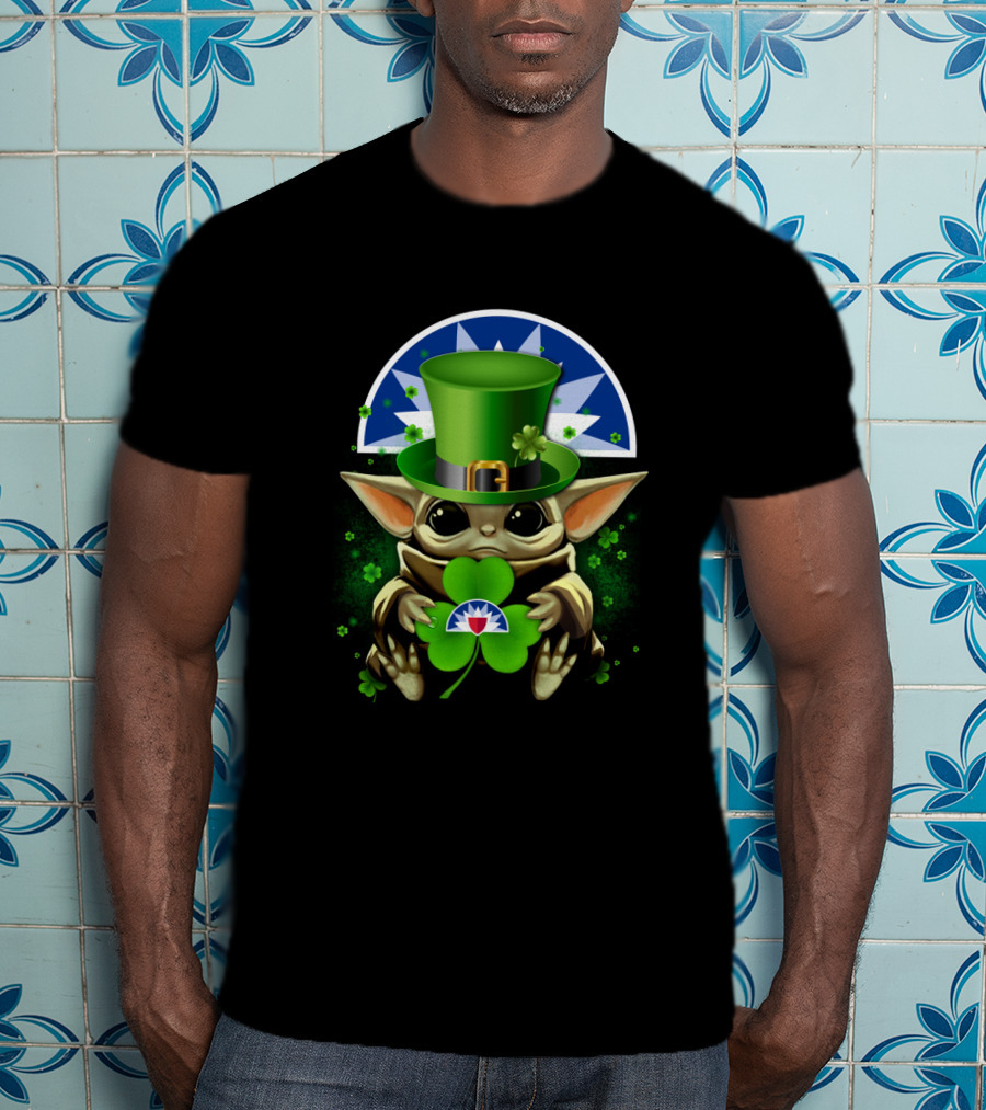 1902 Baby Yoda Clover St. Patrick's Day Seattle Mariners T-Shirt