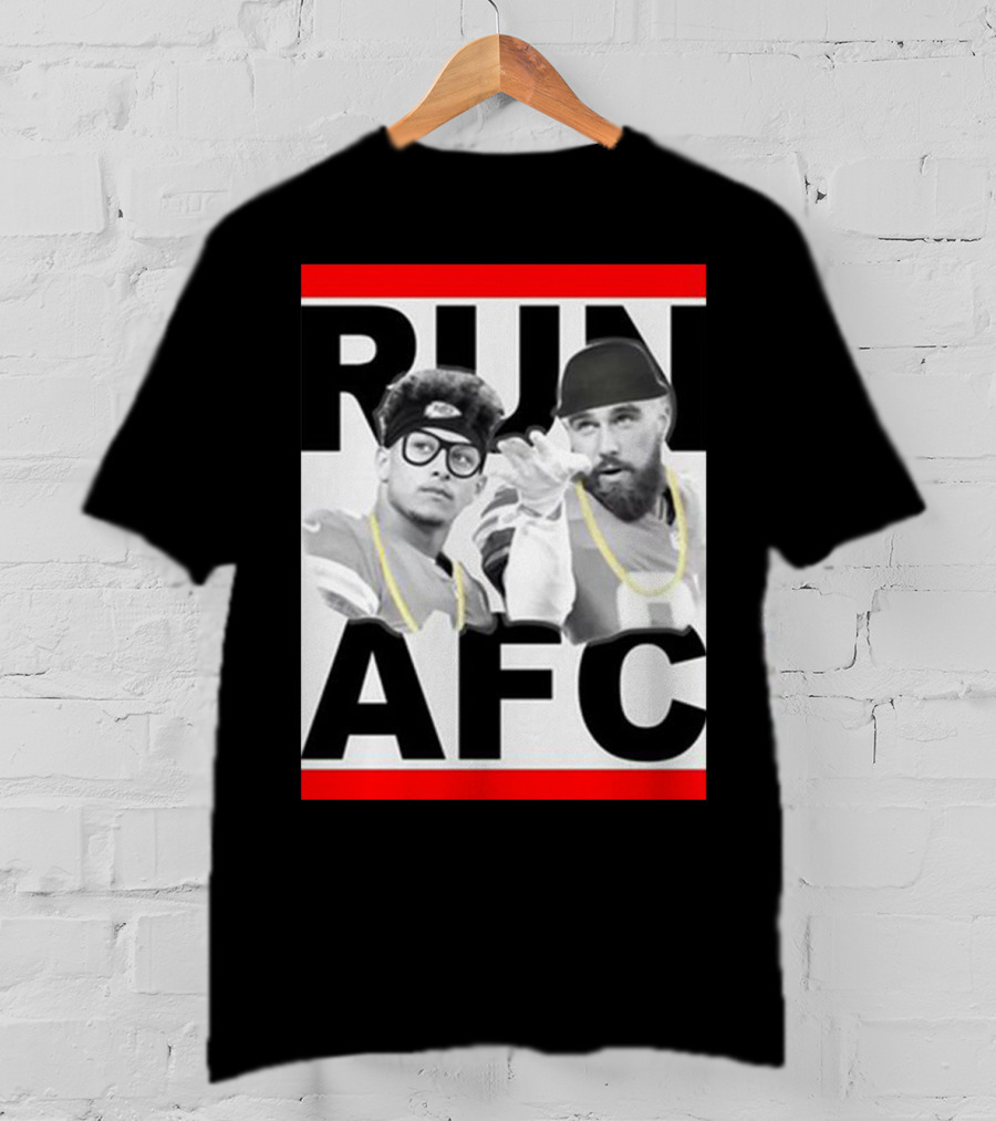 Patrick Mahomes Travis Kelce Run AFC T-Shirt