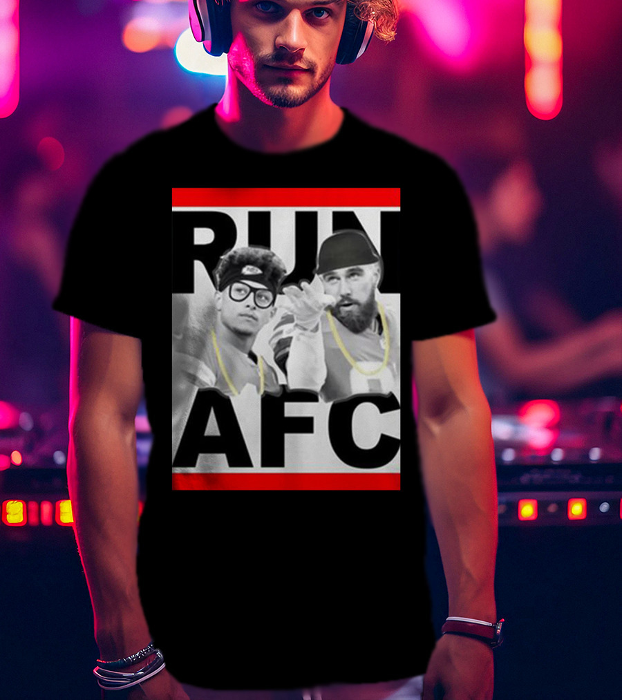 Patrick Mahomes Travis Kelce Run AFC T-Shirt