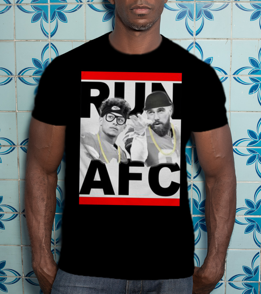 Patrick Mahomes Travis Kelce Run AFC T-Shirt