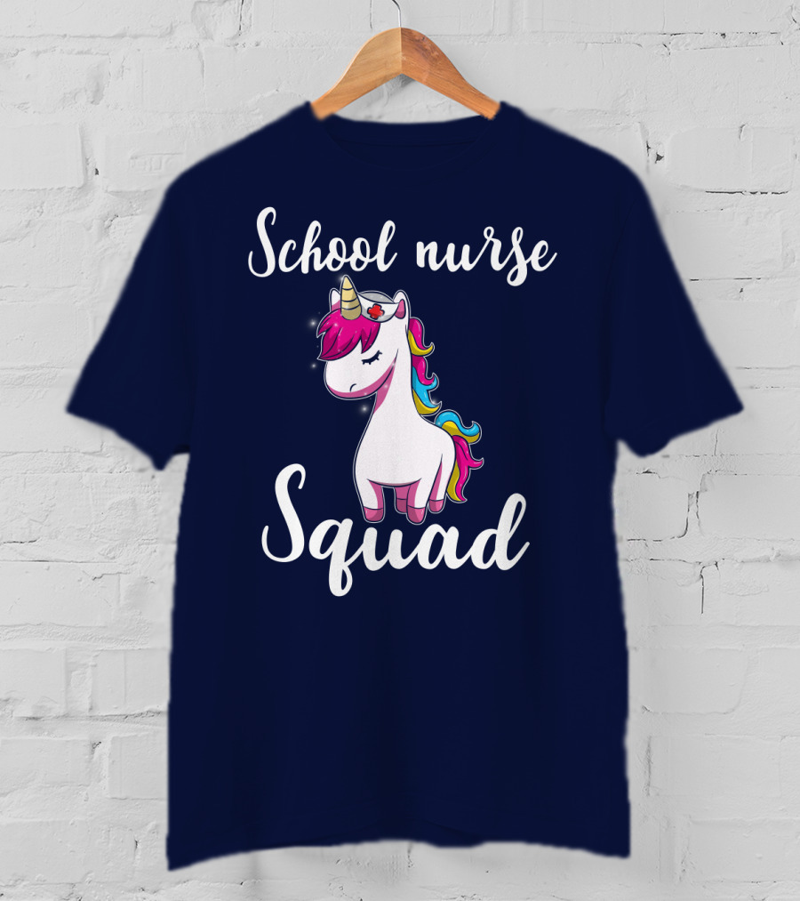 School Nurse Squad Unicorn T-Shirt