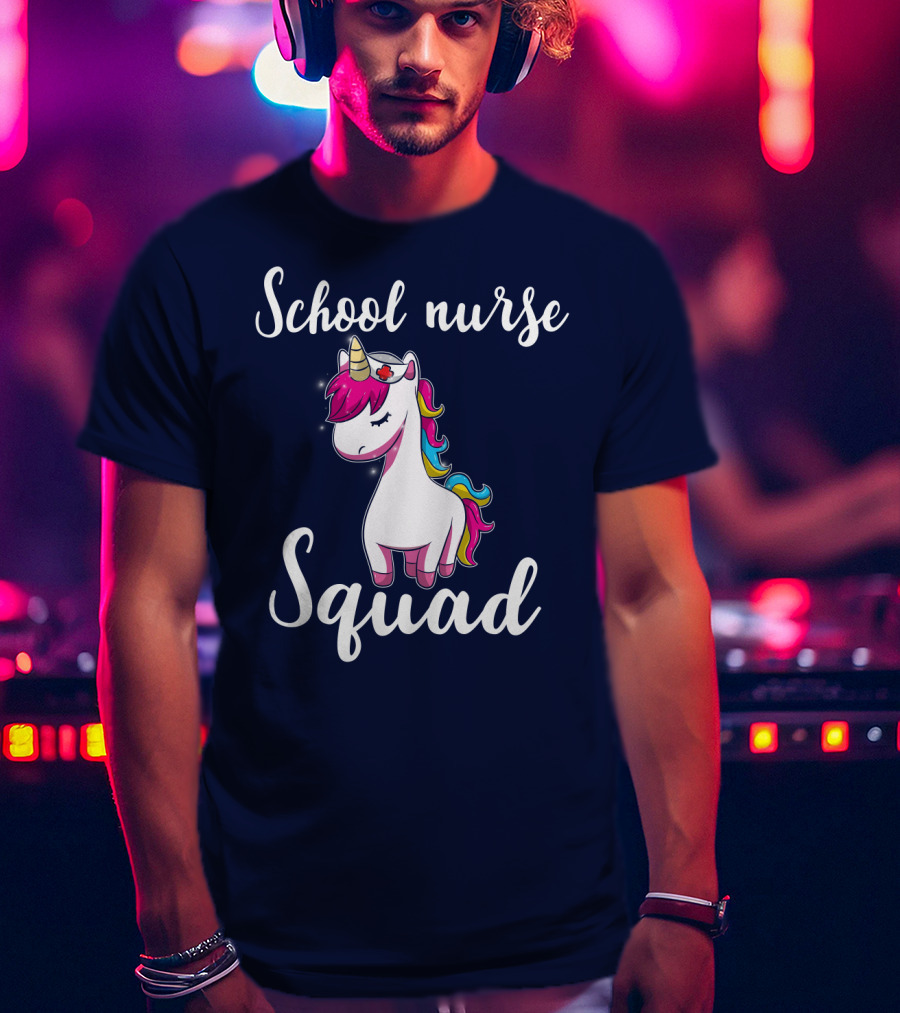School Nurse Squad Unicorn T-Shirt