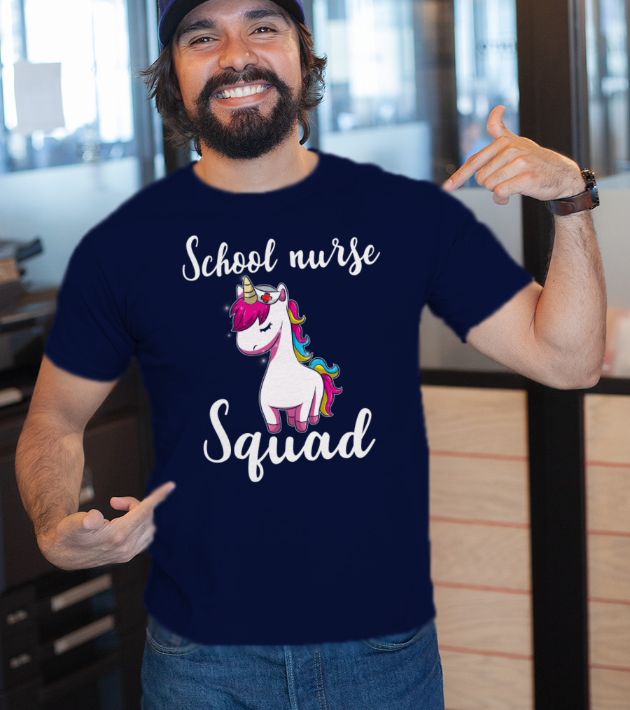 School Nurse Squad Unicorn T-Shirt