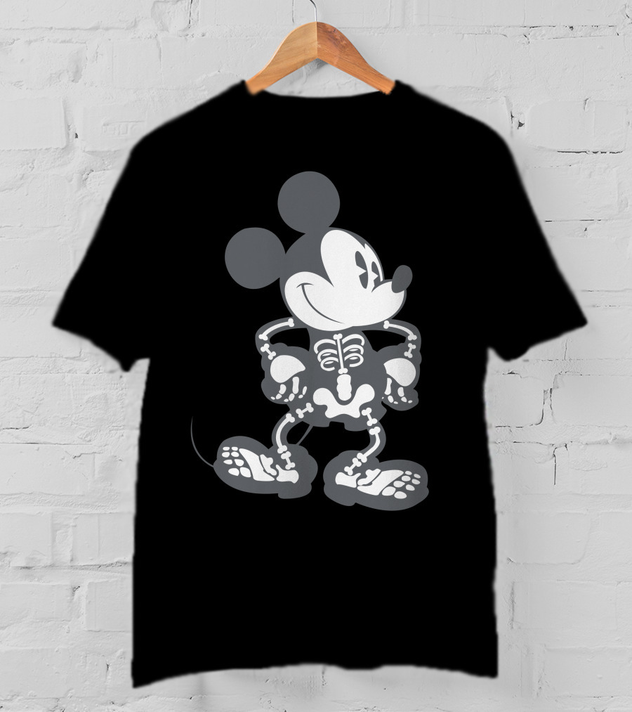 Mickey Mouse Skeleton Halloween T-Shirt