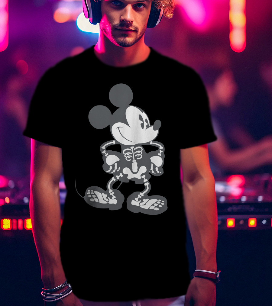 Mickey Mouse Skeleton Halloween T-Shirt